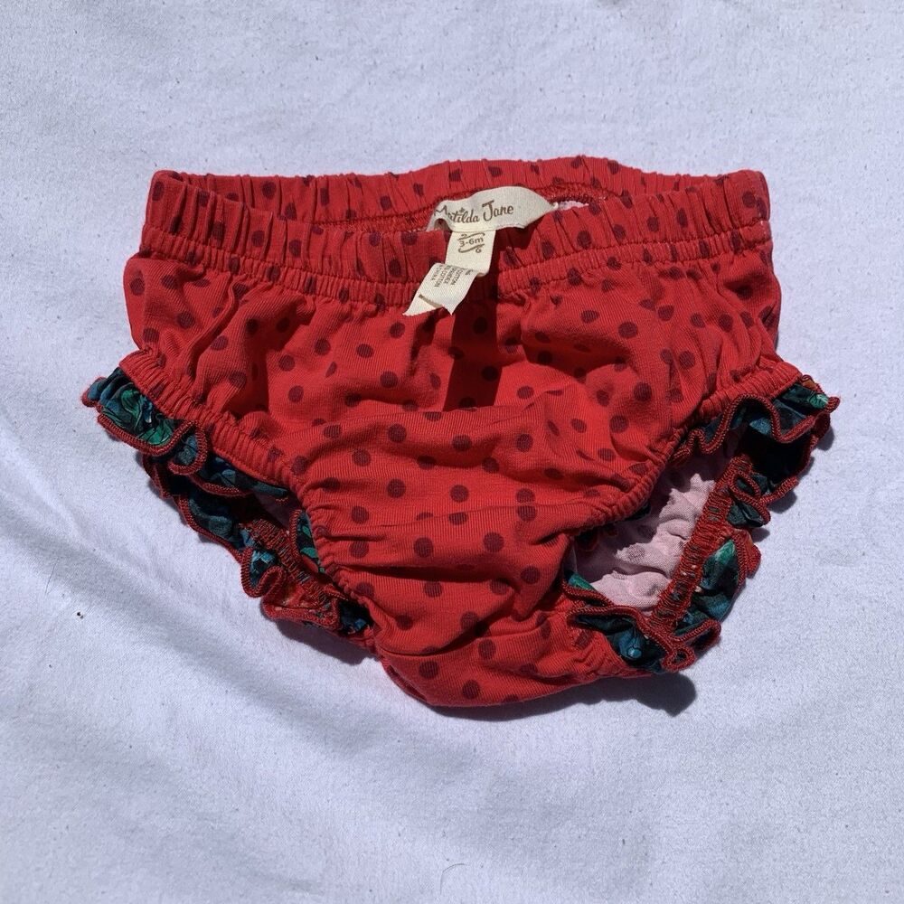 Matilda Jane Polka Dot Bloomer Red Ruffle Replacement 3-6 MO